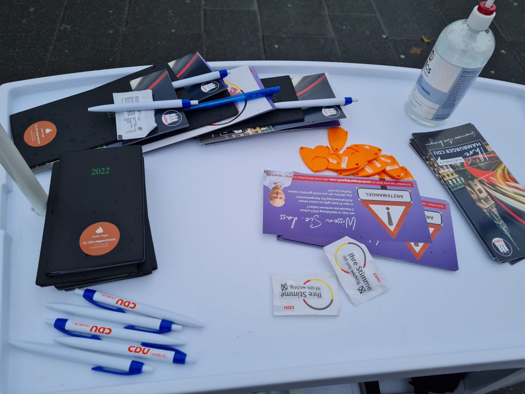 Infostand vom CDU-Ortsverband Bramfeld/Steilshoop