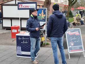 Infostand Ortsverband Bramfeld-Steilshoop Sandro Kappe