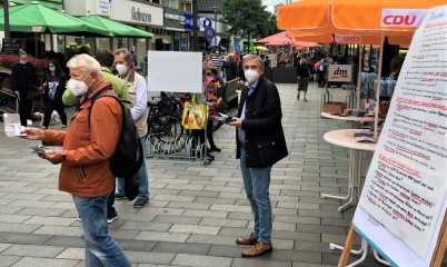 Infostand CDU-Rahlstedt in der City Rahlstedt am 04.09.21