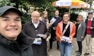 Infostand CDU-Rahlstedt am Berner Bahnhof am 24.09.2021