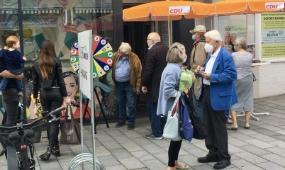 Infostand CDU-Rahlstedt in der City Rahlstedt am 21.08.21