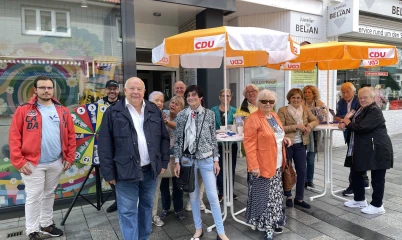 Infostand CDU-Rahlstedt in der City Rahlstedt am 09.07.22