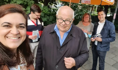 Infostand CDU-Rahlstedt am Berner Bahnhof am 10.09.2021