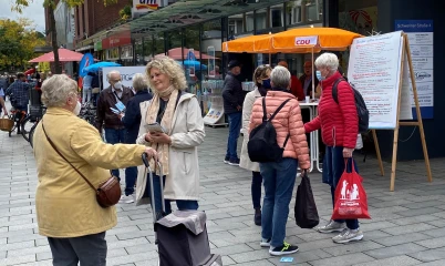 Infostand CDU-Rahlstedt in der City Rahlstedt am 18.09.21