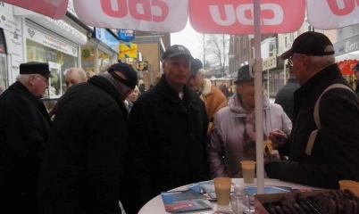 Weihnachtsstand in der Schweriner Straße