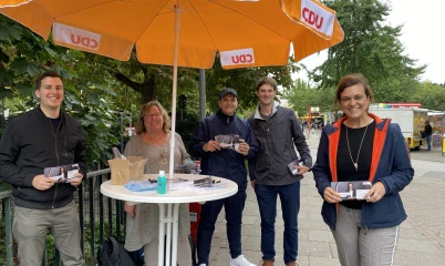 Infostand CDU-Rahlstedt am Berner Bahnhof am 17.09.2021