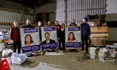 14.03.2019 – Plakate Kleben wg. Wahlen zur Bezirksversammlung Wandsbek